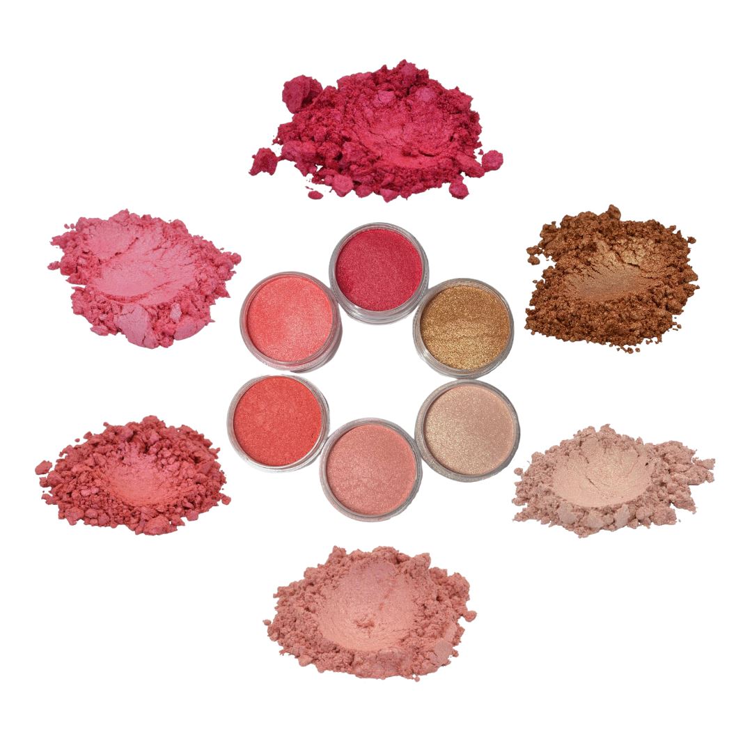 TKB Valentine Pigment Collection| 6 Colors, 0.21 oz (6g) Jars Powder| Handmade Soap Making Colorants, for Epoxy Resin Dye, Eye Shadow, Lip Gloss, Nail