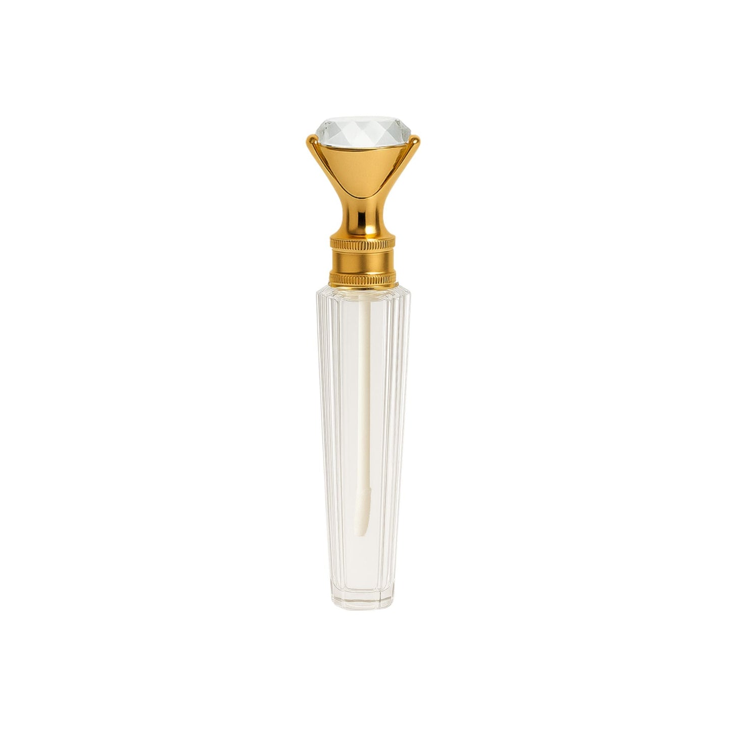 TKB Diamond-Cut Lip Gloss Tube – Gold Crown Cap