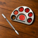 Metal Mixing Palette with Dual-End Spatula