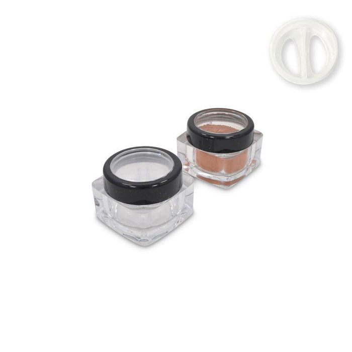 Jars: Shiny Black Rim and ROTATING Sifters