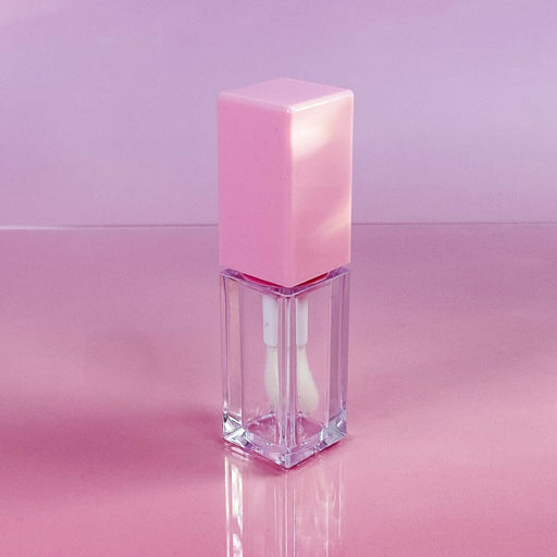 TKB 5ml Pink Lip Gloss Tubes with Jumbo Doe Foot Wand Applicator