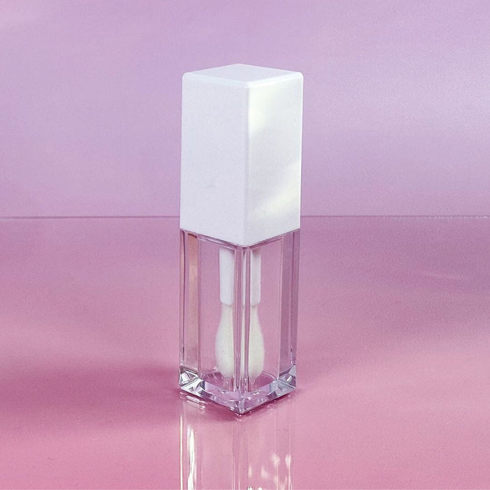 TKB 5ml White Lip Gloss Tubes with Jumbo Doe Foot Wand Applicator