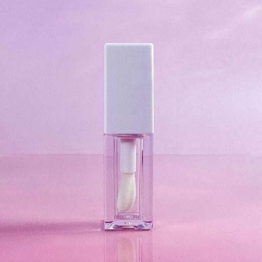 TKB 5ml White Lip Gloss Tubes with Jumbo Doe Foot Wand Applicator