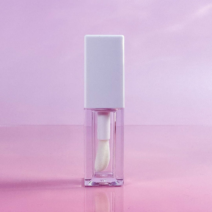 TKB 5ml White Lip Gloss Tubes with Jumbo Doe Foot Wand Applicator